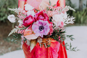 The History of Wedding Receptions- bride bouquet
